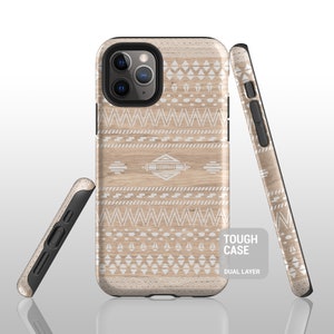 iPhone 16 case Aztec wood design iPhone 16 cases RyouDesign iPhone 16 Pro Max iPhone 13 iPhone 12 Available for all iPhones Tough Cases