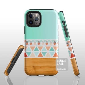 Mint Aztec iPhone Case: RyouDesign Tough Phone Case