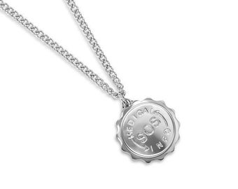 Unisex Medi Safe SOS silver pendant necklace, Medical alert, Talisman bracelet, Medical ID Bracelet, Medical Jewellery
