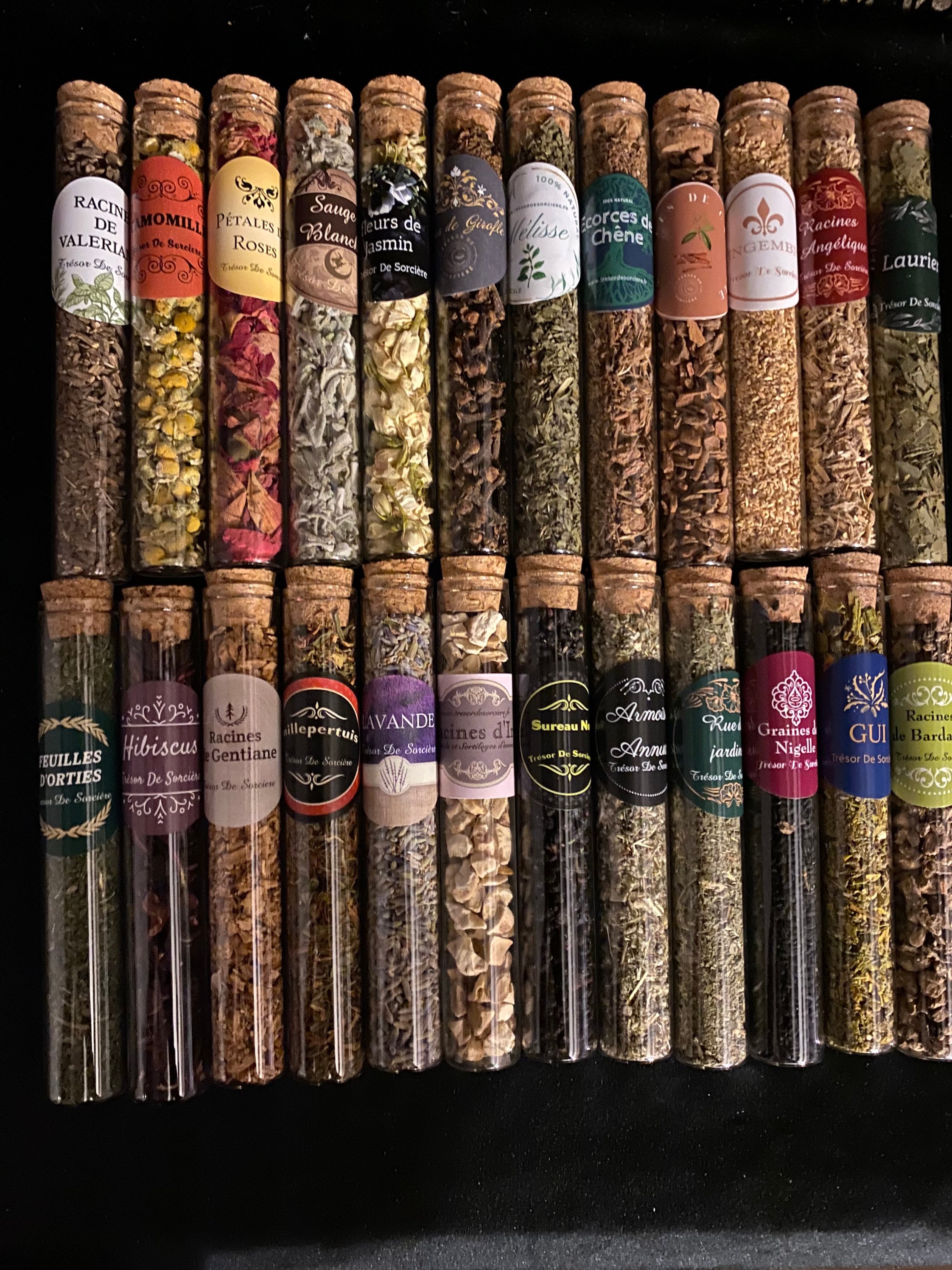 Lot de 14 Fioles Herbes Au Choix, Fiole, Sorcellerie, Ésotérique, Sorcière, Witchy, Occultisme, Wicc