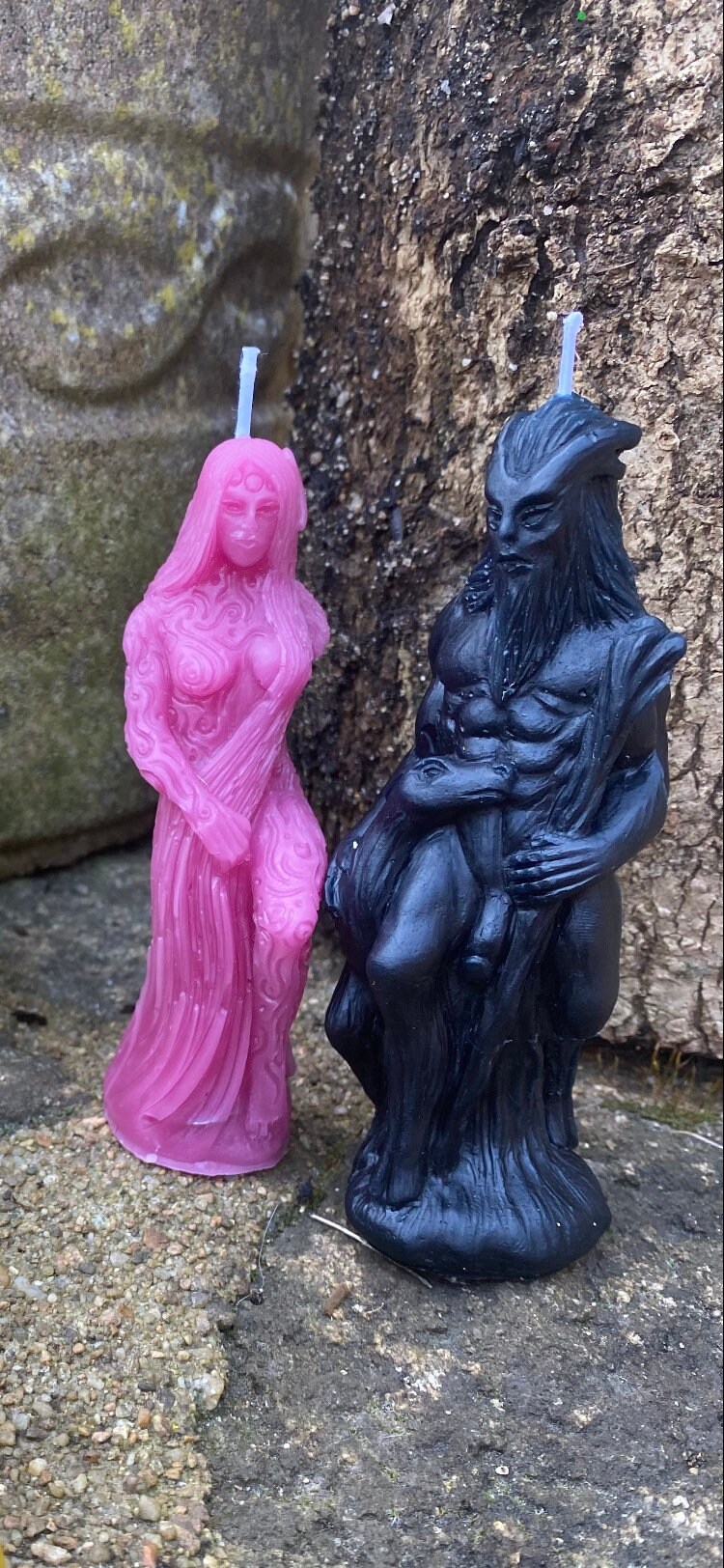 Bougie Rituel Cernunnos et Déesse, Sorcellerie, Witchcraft, Bougies, Rituels, Autel, Wicca, Ésotériq