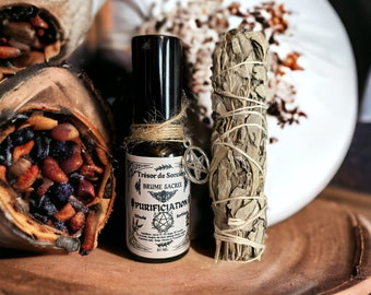 Brume sacrée purification, ésoterique, sorcellerie, occultisme, wicca, sorcière, autel, dégagement, mauvaises énergies, witchy, witch,