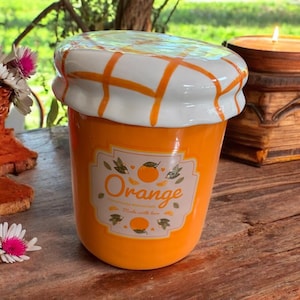 wax burner, fragrance burner, melt burner, orange jam jar burner, oil burner