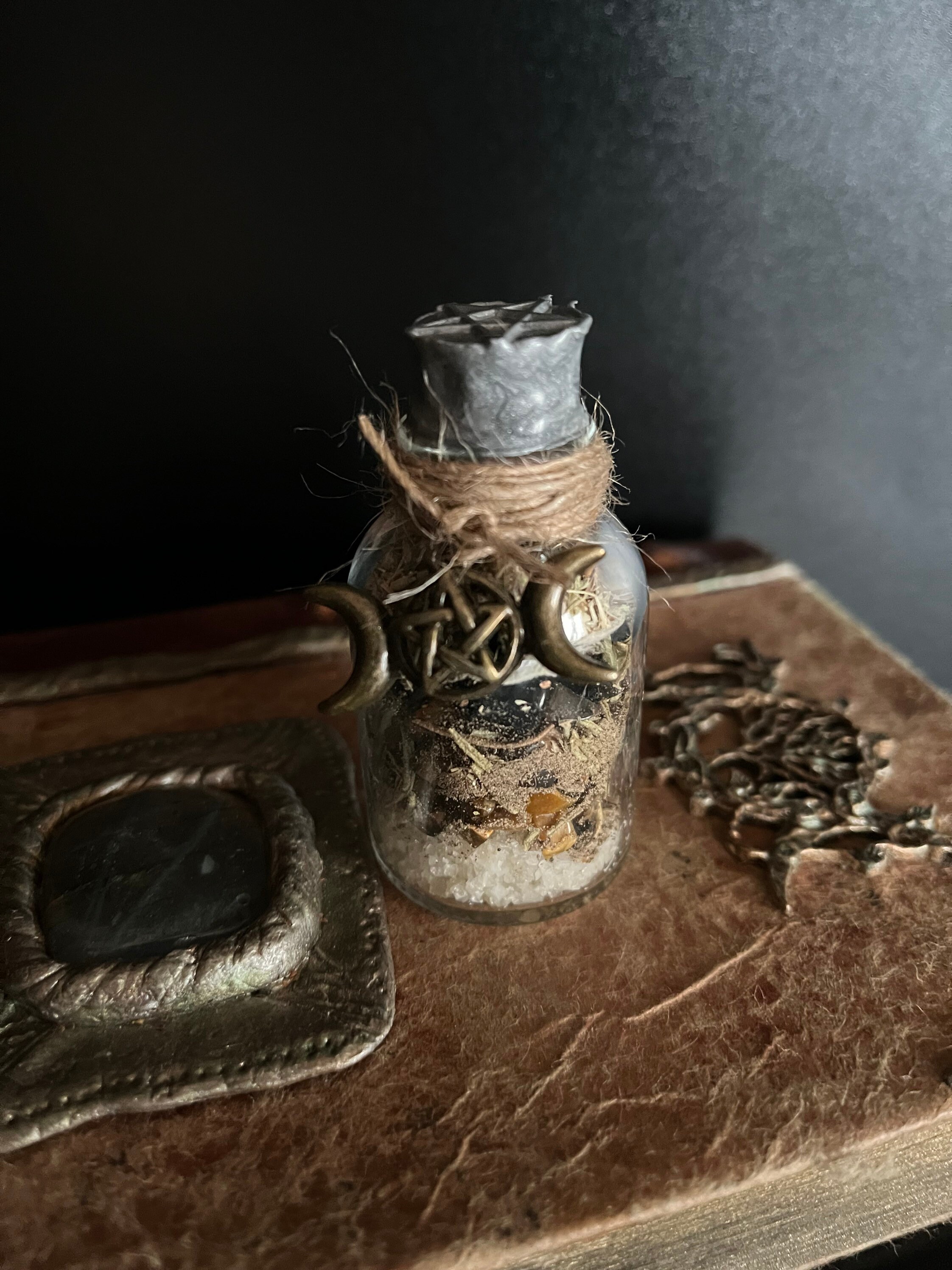 Spell Jars Sommeil - Cauchemars Fiole de Sortilège Sheritan, Sorcellerie, Ésotérique, Rituel, Witchy