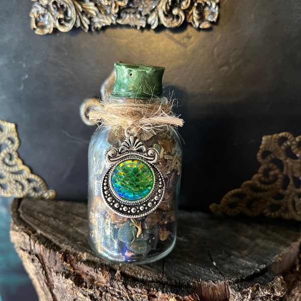 Spell jar du voyageur PRECIOUS fiole de protection voyageur