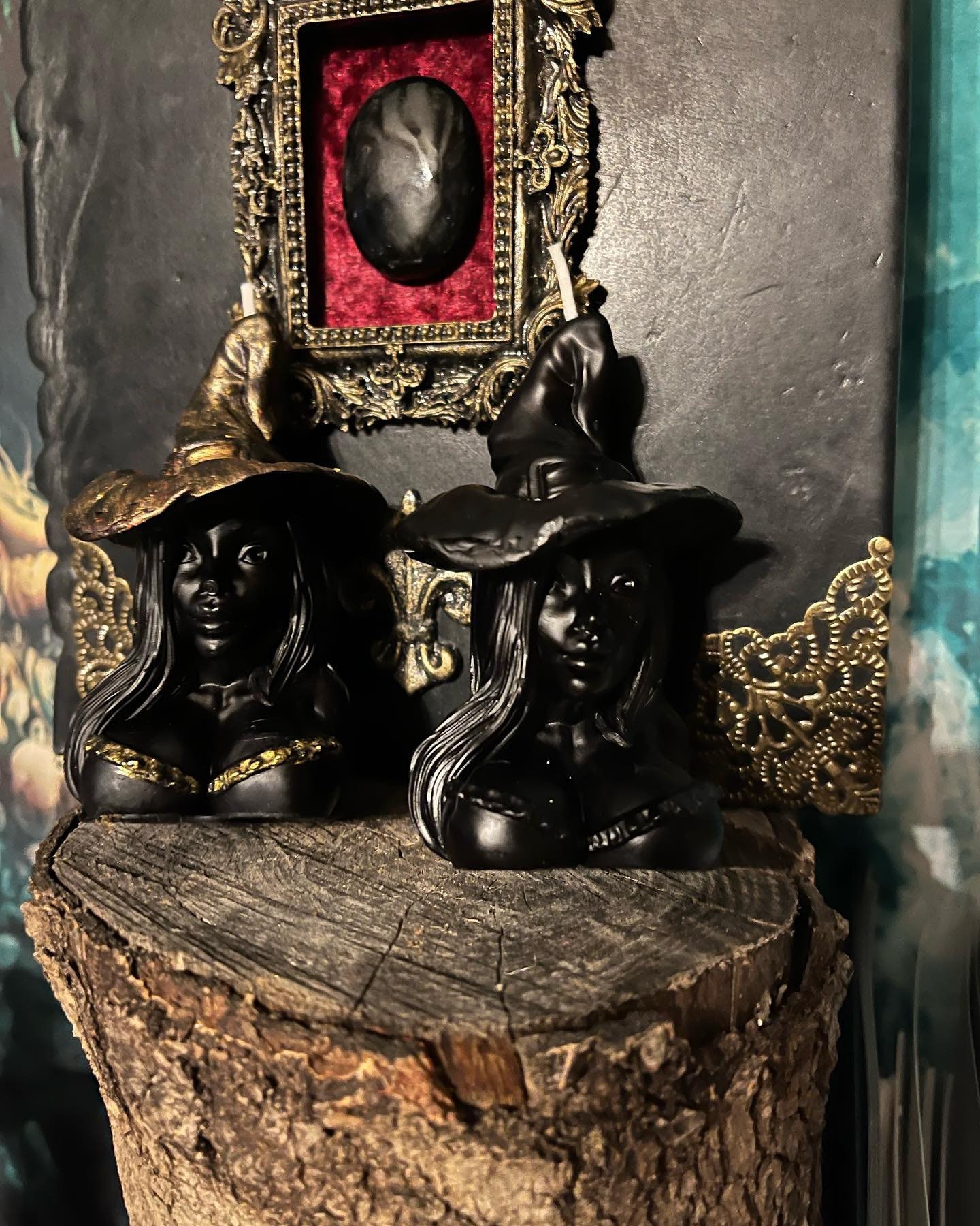 Bougie Witch, Sorcière, Bougie Rituelle, Sorcellerie, Ésotérique, Wicca, Witchy, Noire