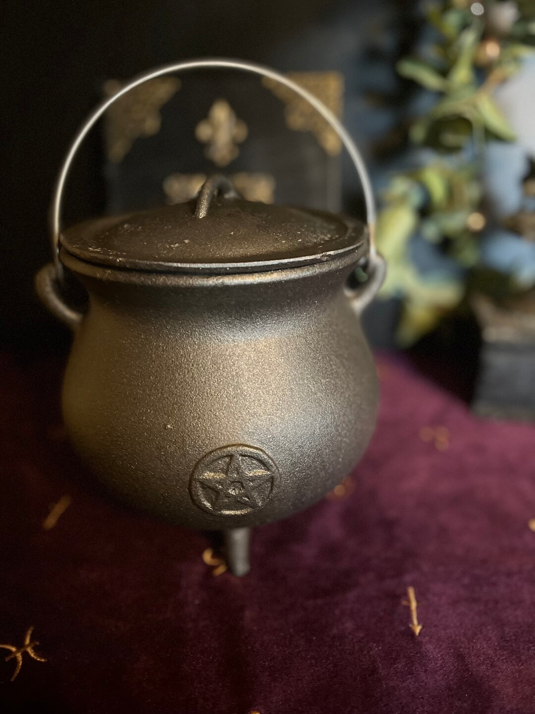 Large Cast Iron Witch Cauldron 4kg, Esoteric, Occultism, Witchcraft, Wicca, Witch, Cauldron