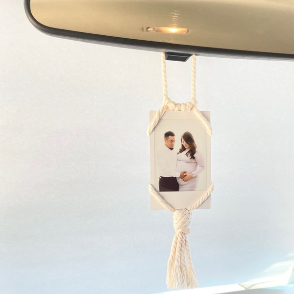 Macrame Rear View Mirror Car Charm | Rear View Mirror Accessories | Car Accessories | Birthday Gift | Anniversary Gift | Mother's Day Gift