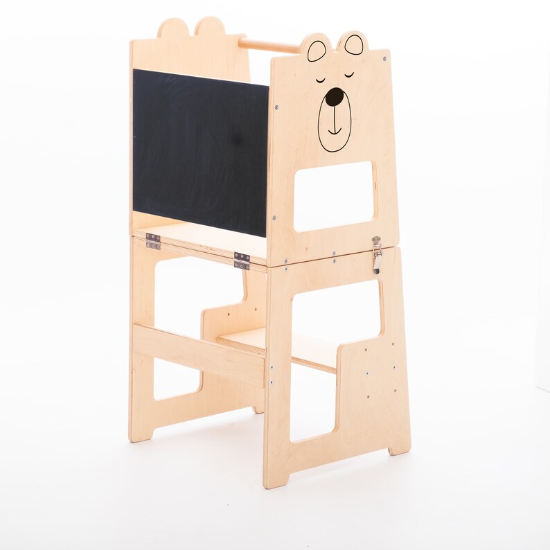 Montessori Tower Adjustable Folding Toddler Towerfoldable Etsy