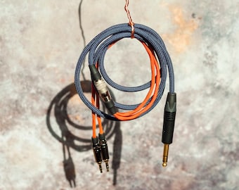 HiFiMAN / Dual 3.5mm MODULAR Cable, 6.3mm/3.5mm/Balanced 4-pin XLR and 4.4mm Pentaconn — Customisable — Made in the UK