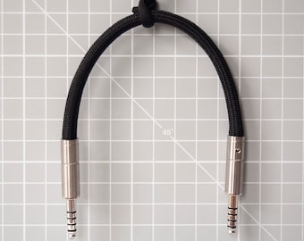 4.4mm to 4.4mm Balanced Patch Cable / Interconnect, Gold or Rhodium Plated — Made in the UK