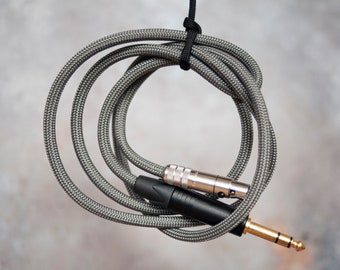 AKG & Beyerdynamic 3 pin mini-XLR Cable K7XX, DT1990, DT1770 — 6.3mm/3.5mm Connector Termination — Fully Customizable — Made in the UK