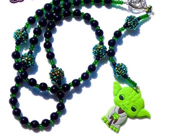 Prayer Beads Star Wars Necklace Kids Necklace YODA Necklace Disney Jewelry Yoda Rosary Disney Necklace Star Wars Jewelry