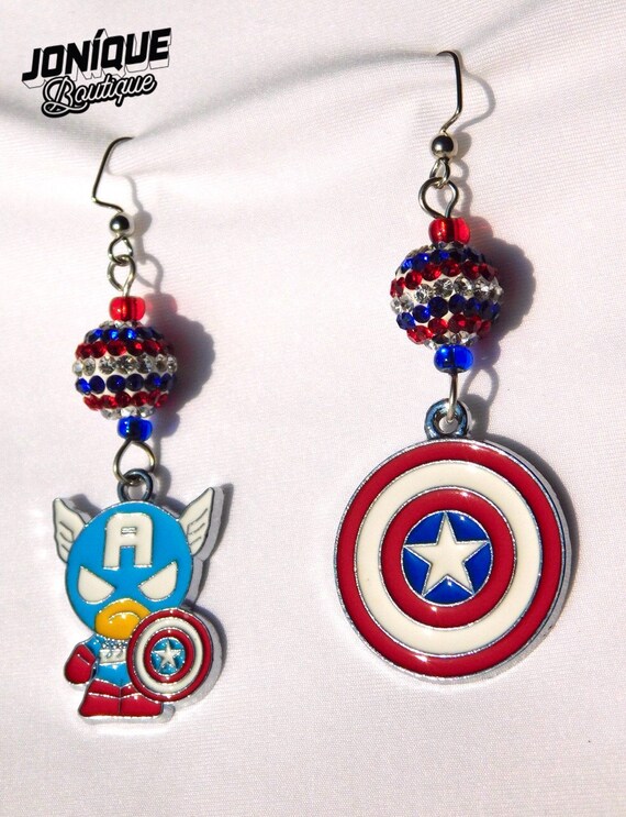 Captain america earrings new arrivals