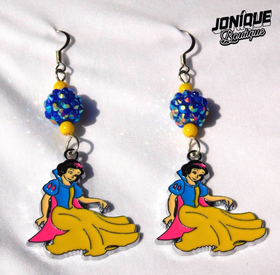 Snow White Earrings Snow White Jewelry Disney Earrings Etsy
