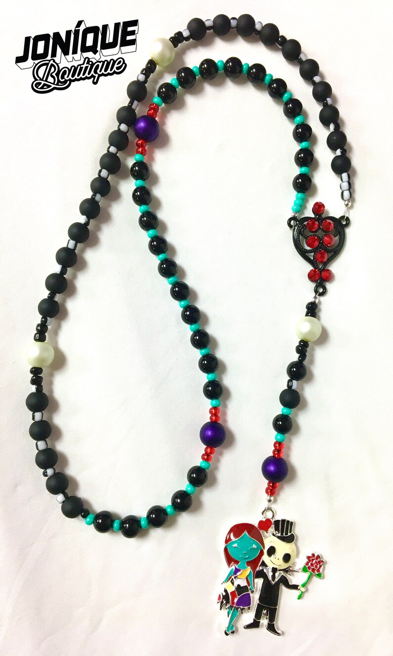 Nightmare Before Christmas Necklace Jack and Sally Jack Etsy