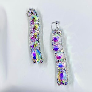 AB Earrings, AB Jewelry, Ballroom Dangles, Bellydance Jewelry, Drag Queen Jewelry, Ballroom Dance Earrings, Dance Jewelry