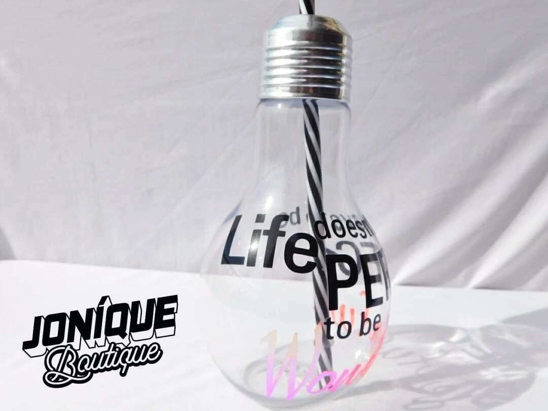 Light Bulb Water Bottle, Cute Water Bottle, Water Bottle Etsy