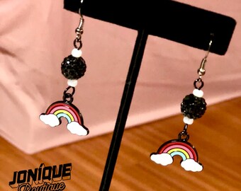 Orecchini arcobaleno, orecchini colorati, gioielli arcobaleno, gioielli orgoglio, orecchini orgoglio