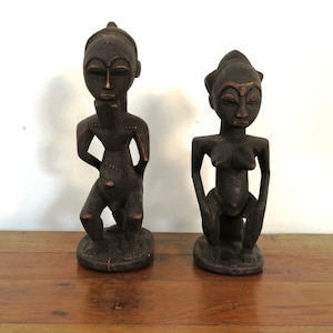 pair of African trunk statues code SB385