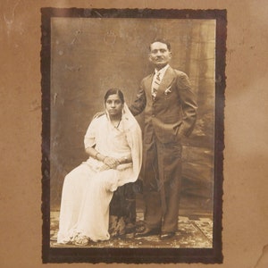 Indian painting with antique black and white photo cod. CFI49