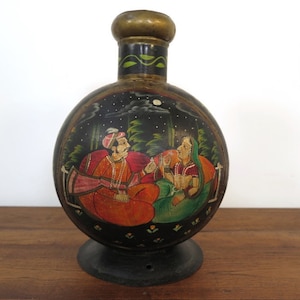 Painted Metal Vase