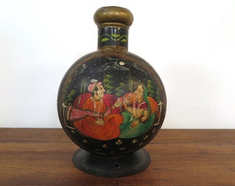 Painted Metal Vase