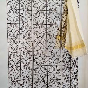 Moroccan hand-worked metal screen divider psm1