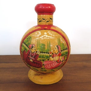 Painted Metal Vase