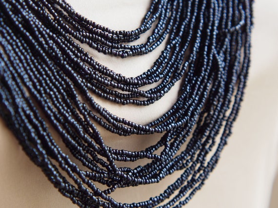 Multi-strand Beaded Necklace Cod.coll207 - Etsy
