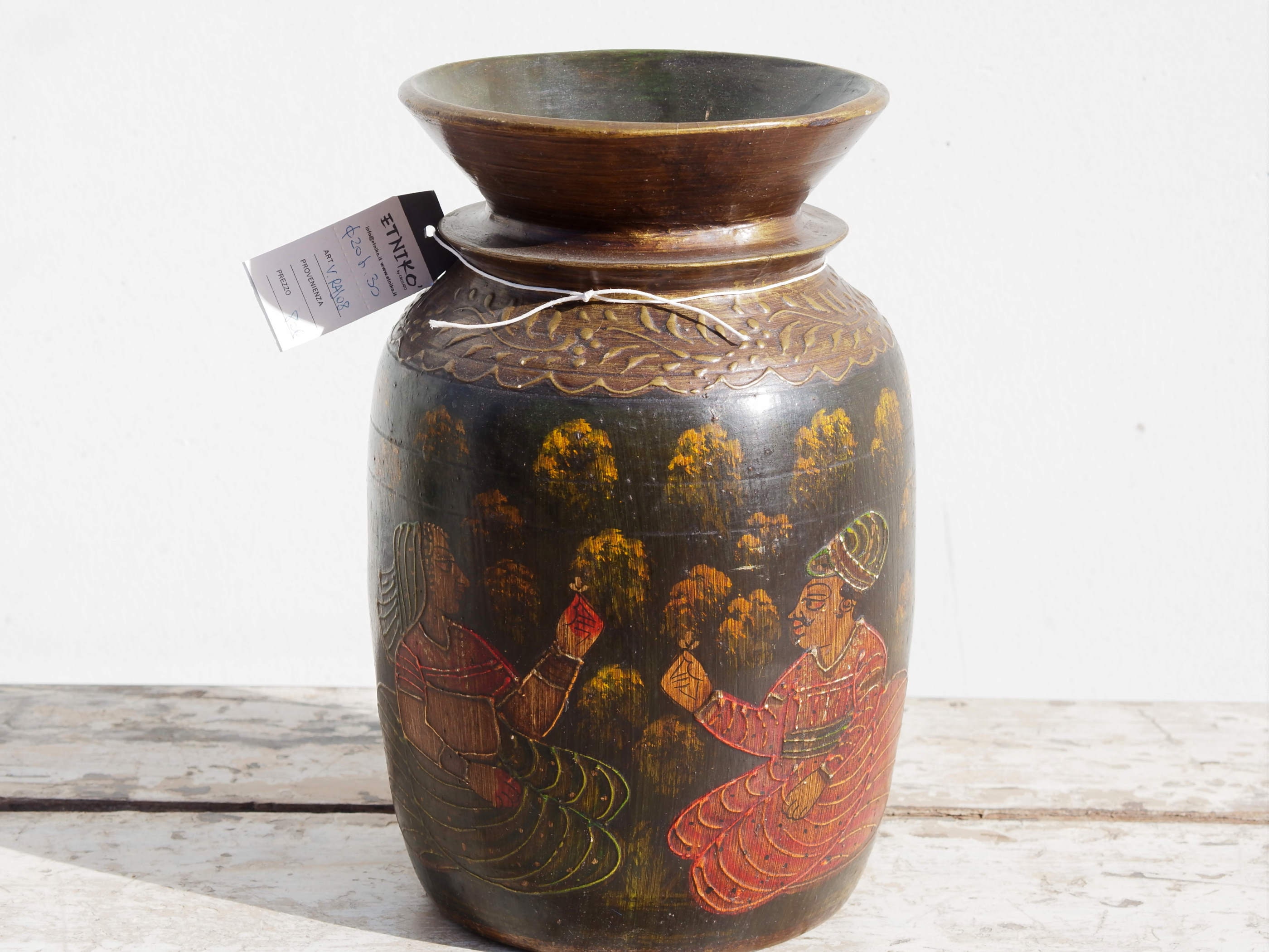 Home Décor Vase painted and engraved cod VID421 Vases Home & Living