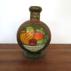 Painted Metal Vase
