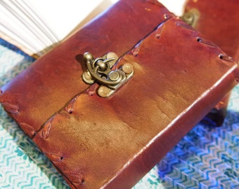 Indian padlock leather notebook