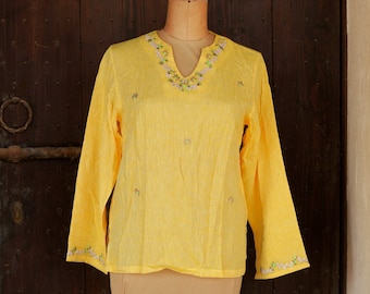 Embroidered cotton Indian shirt code CAM12