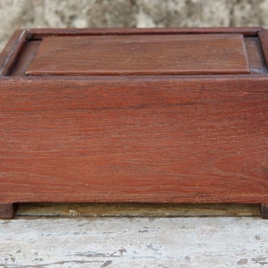 colonial india box antique colonial indian box in teak natural wood cod.SGH1