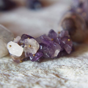 Amethyst necklace and earrings set
