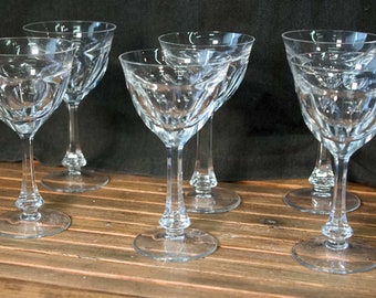 set of 6 moser glasses h15.5