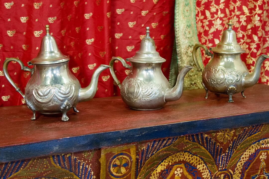 モロッコの金属製ティーポット - Etsy 日本