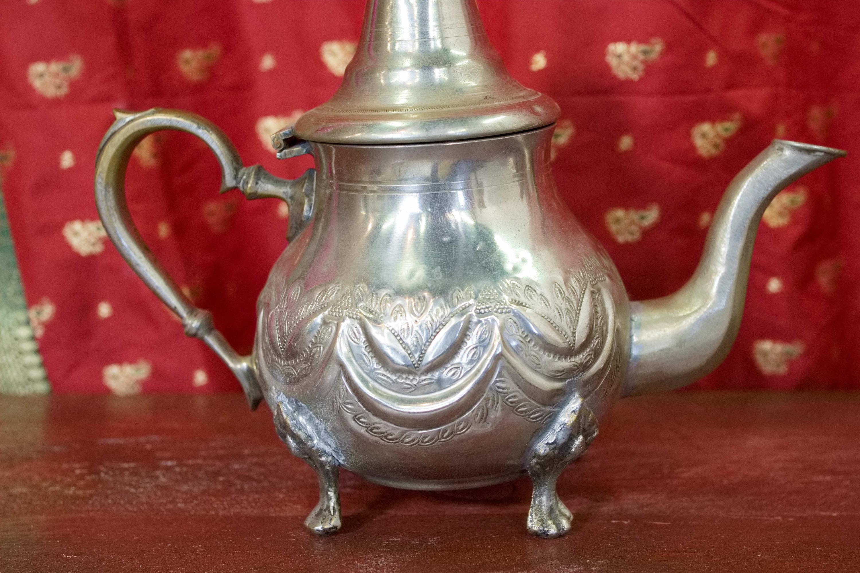 モロッコの金属製ティーポット - Etsy 日本