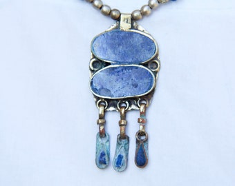 Lapis and Rose Quartz Necklace cod. COLL31
