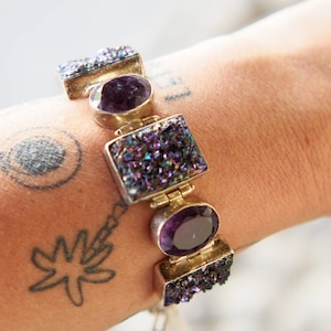 bracelet in silver and amethyst code BRACC38