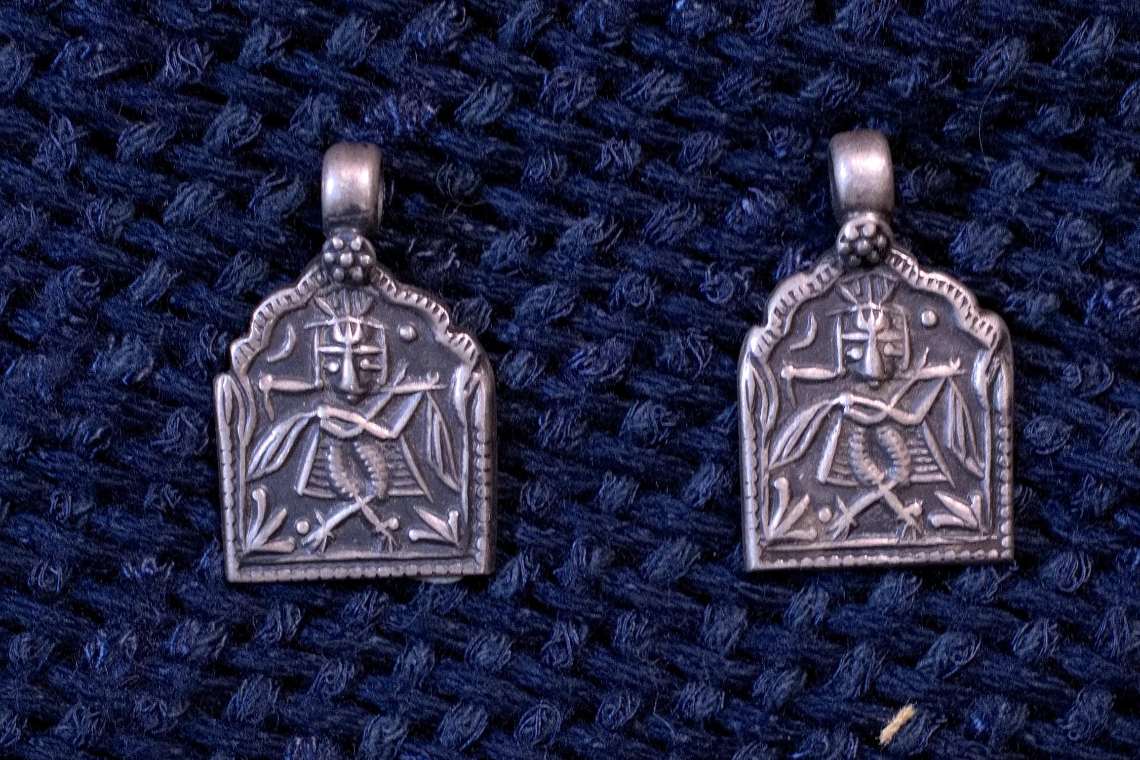 pendant, indian pendant in silver