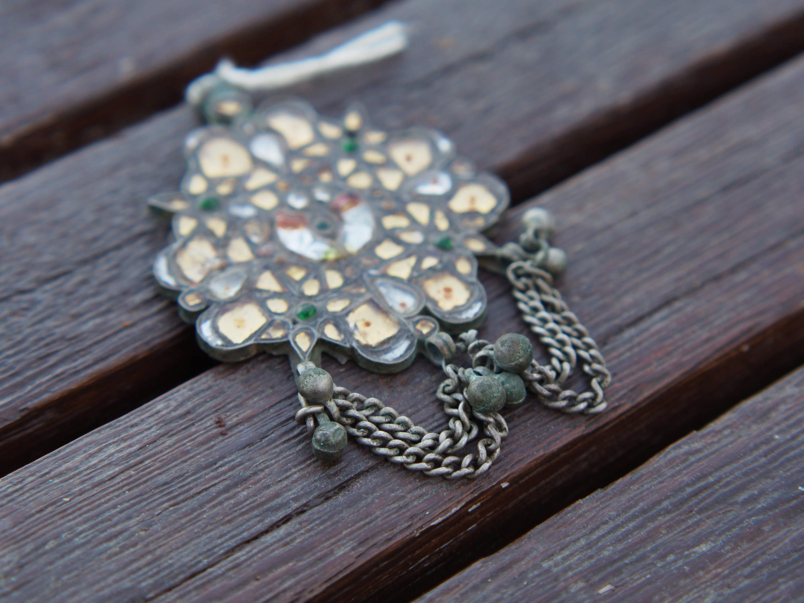 Antique Indian Tribal Raja Glass Paste Pendant, Mughal Jewelry, Indian ...