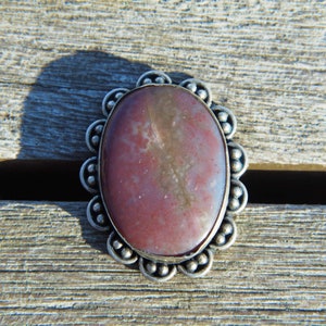 pink/purple jasper ring