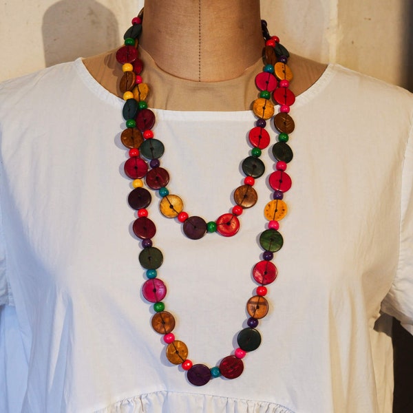 collana in cocco multicolor