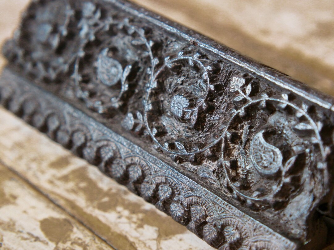 Old Print Block Stamp Screen Printing Lithography Fabric Etsy