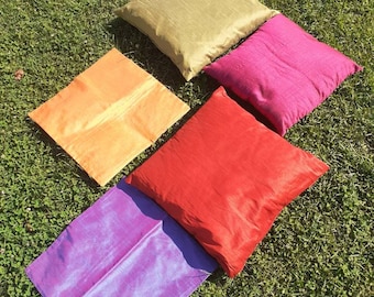 Mix color silk pillow covers