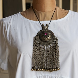 Afghan pendant in silver alloy, antique pendant cod.PEND609