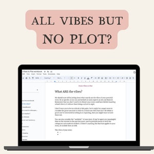 Story plotting workbook, No plot just vibes, How to write a story