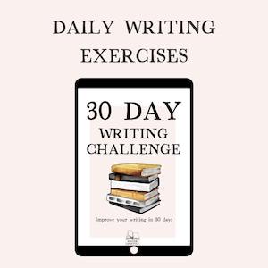30 day writing challenge with daily creative writing prompts, Book writing inspiration for authors, NaNoWriMo ideas, Writing exercises PDF
